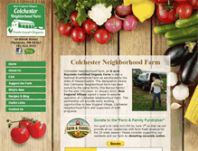 Tablet Screenshot of colchesterneighborhoodfarm.com